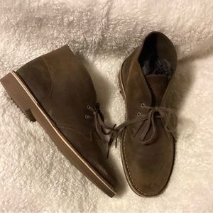 Men’s brown Bushacre 2 Lace-Up Desert CLARKS Chukka leather boots/ size 8
